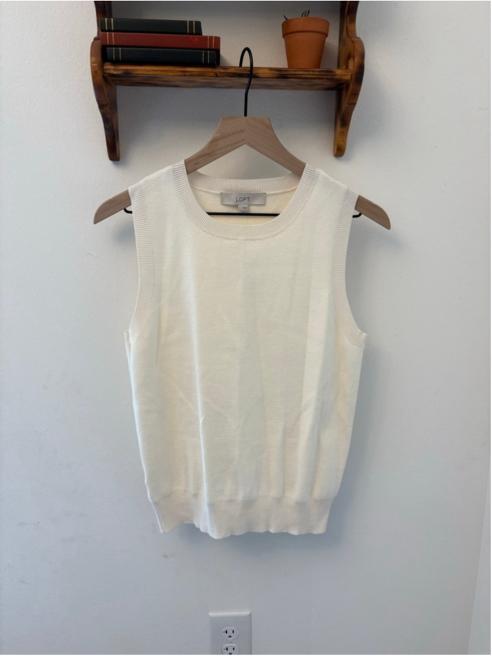 LOFT Off White Sweater Vest NWT